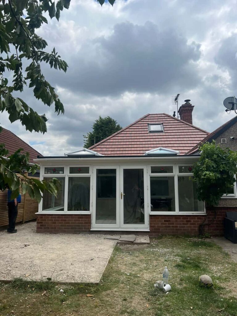 This is a photo of a hipped roof on a bungalow that has just had roof repairs carried out. Works carried out by Hayling Island Roofing Repairs